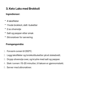 Keto Laks med brokkoli